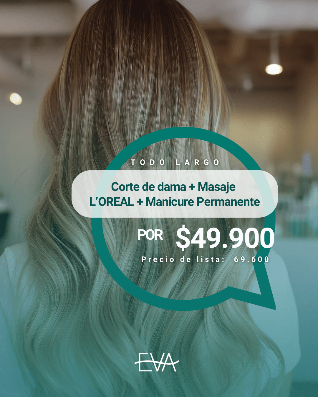 Corte de dama + Masaje L'oréal + Manicure permanente