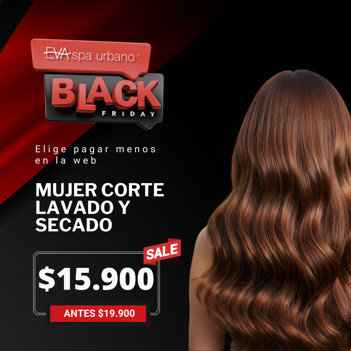 Mujer corte + Lavado y secado