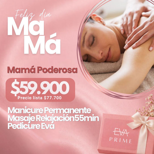 Manicure Permanente + Masaje de relajación 55 min + Pedicure Eva