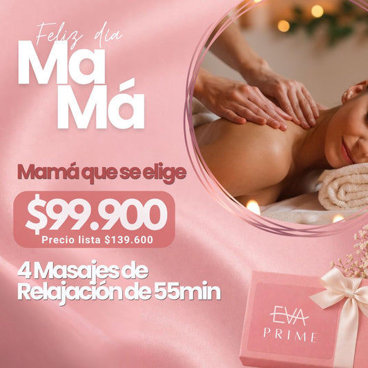 4 Masajes de relajación de 55 min