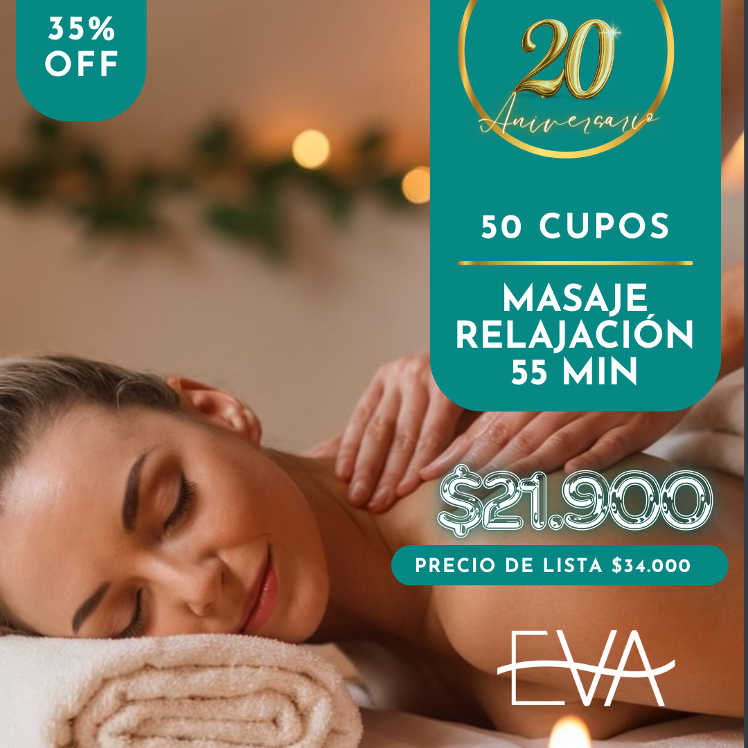 Masaje Relax 55 Min Aniversario